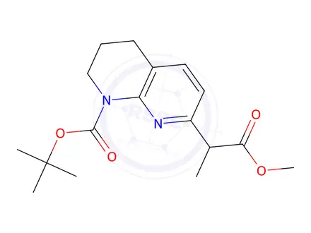 Chemical structure of Tert-Butyl 7-(1-Methoxy-1-Oxopropan-2-Yl)-3,4-Dihydro-1,8-Naphthyridine-1(2h)-Carboxylate