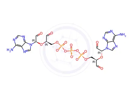 Chemical structure of P1,P3-DI(ADENOSINE-5') TRIPHOSPHATE,*PERIODATE OXIDI