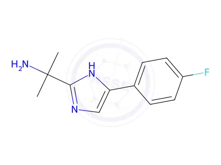 Chemical structure of 2-(4-(4-Fluorophenyl)-1H-imidazol-2-yl)propan-2-amine
