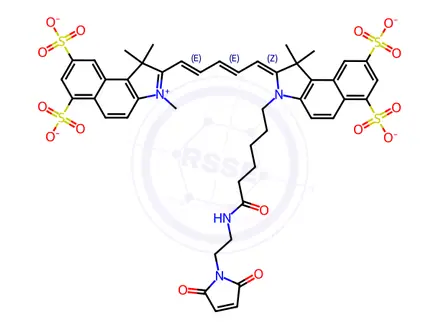 Chemical structure of Sulfo-Cy5.5 maleimide