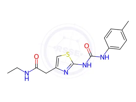Chemical structure of N-Ethyl-2-(2-(3-(p-tolyl)ureido)thiazol-4-yl)acetamide