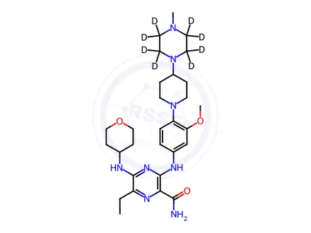 Chemical structure of Gilteritinib D8