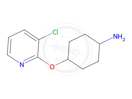 Chemical structure of 4-[(3-chloropyridin-2-yl)oxy]cyclohexan-1-amine