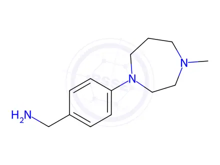 Chemical structure of (4-(4-Methyl-1,4-diazepan-1-yl)phenyl)methanamine