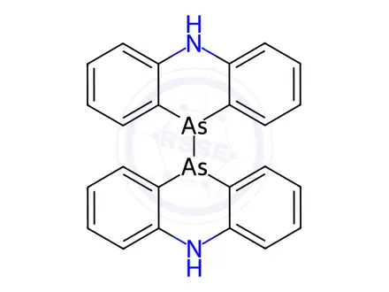 Chemical structure of 10,10'-Bi(5,10-dihydrophenarsazine)