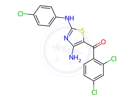 Chemical structure of N2-(4-Chlorophenyl)-5-(2,4-dichlorobenzoyl)-1,3-thiazole-2,4-diamine