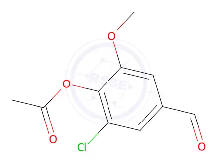 Chemical structure of 2-Chloro-4-formyl-6-methoxyphenyl acetate