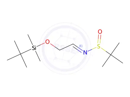 Chemical structure of (R,E)-N-(2-((tert-Butyldimethylsilyl)oxy)ethylidene)-2-methylpropane-2-sulfinamide