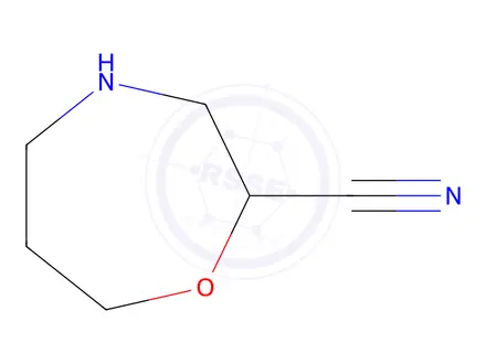 Chemical structure of 1,4-oxazepane-2-carbonitrile
