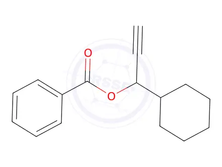 Chemical structure of BENZOIC ACID, 1-CYCLOHEXYL-2-PROPYN-1-YL ESTER