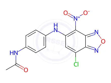 Chemical structure of N-(4-((7-chloro-4-nitrobenzo[c][1,2,5]oxadiazol-5-yl)amino)phenyl)acetamide