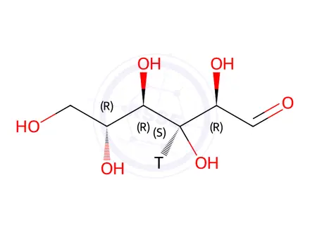 Chemical structure of GLUCOSE, D-[3-3H]-