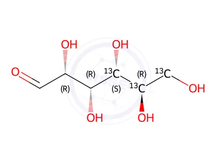 Chemical structure of D-Glucose-4,5,6-13C3