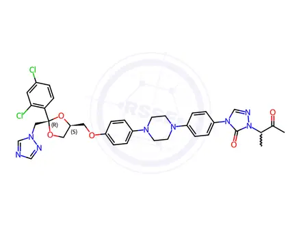Chemical structure of Itraconazole Impurity 124