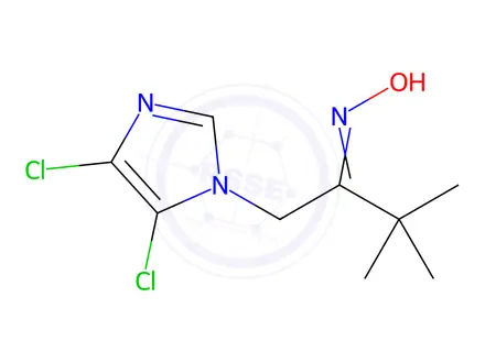 Chemical structure of 1-(4,5-dichloro-1H-imidazol-1-yl)-3,3-dimethyl-2-butanone oxime