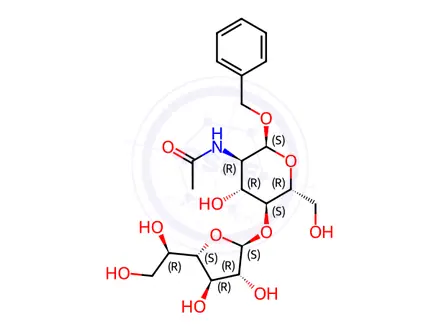 Chemical structure of Benzyl 2-Acetamido-2-deoxy-4-O-β-D-galactofuranosyl-α-D-glucopyranoside