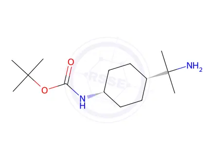 Chemical structure of Tert-butyl ((1s,4s)-4-(2-aminopropan-2-yl)cyclohexyl)carbamate