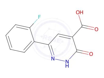 Chemical structure of 6-(2-fluorophenyl)-3-oxo-2,3-dihydropyridazine-4-carboxylic acid