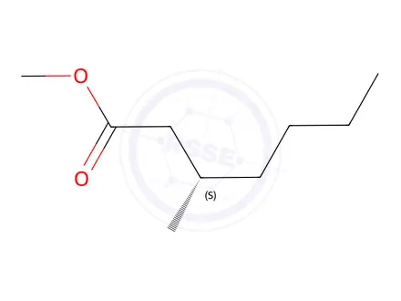 Chemical structure of (3S)-3-Methyl-methylester Heptanoic Acid
