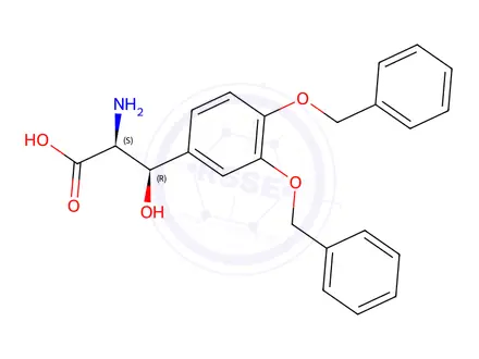 Chemical structure of (2S,3R)-2-Amino-3-(3,4-bis(benzyloxy)phenyl)-3-hydroxypropanoic acid