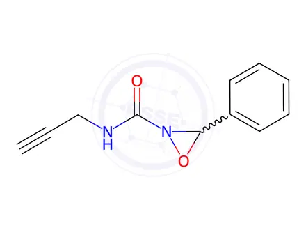 Chemical structure of 2-Oxaziridinecarboxamide, 3-phenyl-N-2-propyn-1-yl-