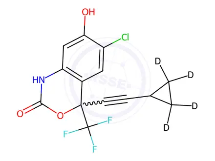 Chemical structure of rac 7-Hydroxy Efavirenz-d4 (Major)