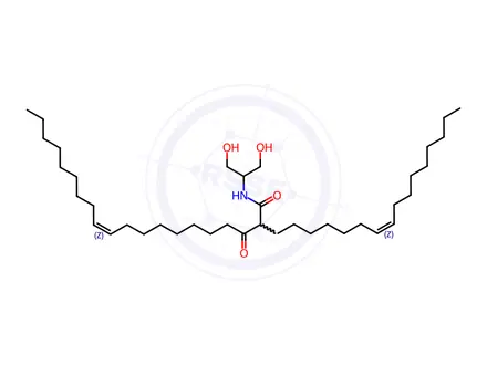 Chemical structure of N-(1,3-DIHYDROXYPROPAN-2-YL)-2-((Z)-HEXADEC-7-ENYL)-3-OXOICOS-12-ENAMIDE