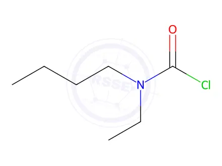Chemical structure of N-butyl-N-ethylcarbamoyl chloride