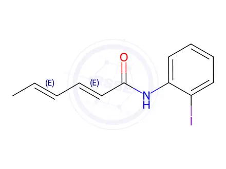 Chemical structure of n-(2-Iodophenyl)hexa-2,4-dienamide