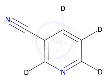 Chemical structure of 3-Cyanopyridine-2,4,5,6-d4