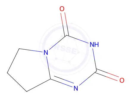 Chemical structure of Pyrrolo[1,2-a]-1,3,5-triazine-2,4(3H,6H)-dione, 7,8-dihydro-(9CI)