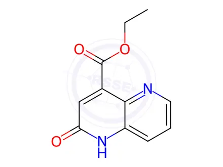 Chemical structure of 1,5-Naphthyridine-4-carboxylic acid, 1,2-dihydro-2-oxo-, ethyl ester