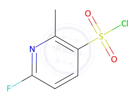 Chemical structure of 6-fluoro-2-methylpyridine-3-sulfonyl chloride