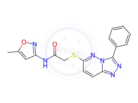 Chemical structure of N-(5-Methylisoxazol-3-yl)-2-((3-phenyl-[1,2,4]triazolo[4,3-b]pyridazin-6-yl)thio)acetamide