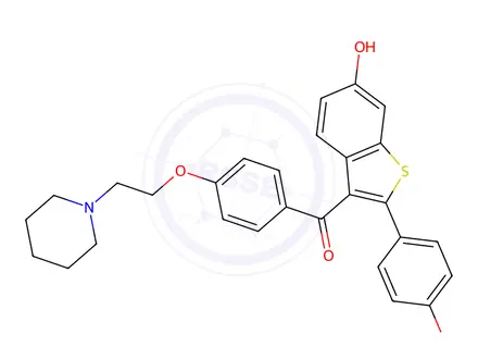 Chemical structure of 4-Hydroxy Raloxifene Isomer