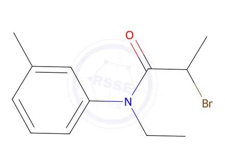 Chemical structure of 2-Bromo-N-ethyl-N-(3-methylphenyl)propanamide