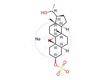 Chemical structure of Allopregnandiol 3-(Hydrogen Sulfate) Sodium Salt