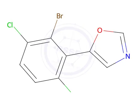 Chemical structure of 5-(2-Bromo-3,6-dichlorophenyl)oxazole