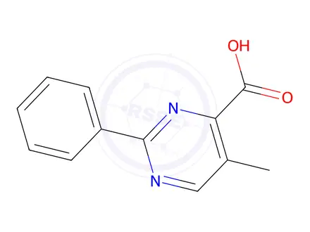 Chemical structure of 5-methyl-2-phenylpyrimidine-4-carboxylic acid