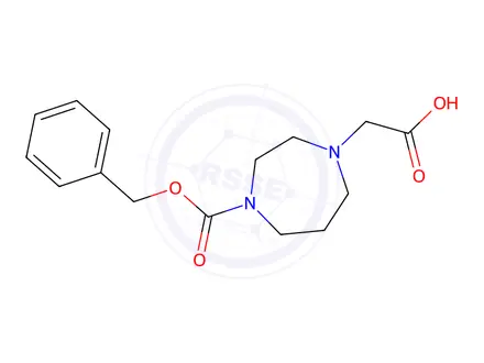 Chemical structure of 2-(4-((Benzyloxy)carbonyl)-1,4-diazepan-1-yl)acetic acid