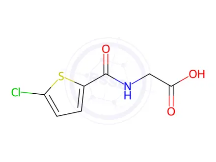 Chemical structure of N-[(5-Chloro-2-thienyl)carbonyl]glycine