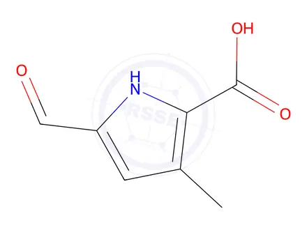 Chemical structure of 1H-Pyrrole-2-carboxylic acid, 5-formyl-3-methyl-(9CI)
