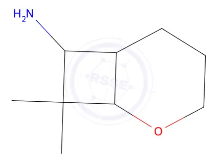 Chemical structure of 8,8-dimethyl-2-oxabicyclo[4.2.0]octan-7-amine