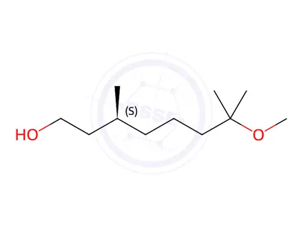 Chemical structure of 1-Octanol, 7-methoxy-3,7-dimethyl-, (3S)-
