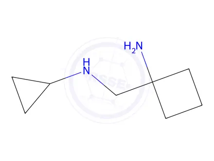 Chemical structure of 1-[(cyclopropylamino)methyl]cyclobutan-1-amine