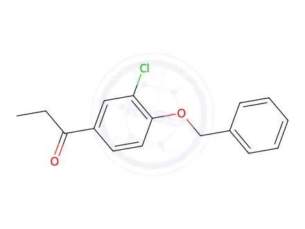 Chemical structure of 1-(3-Chloro-4-benzyloxyphenyl)propan-1-one