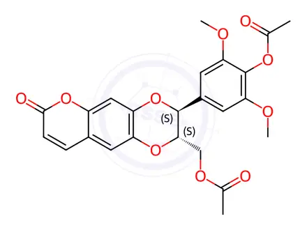 Chemical structure of Moluccanin Diacetate
