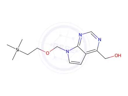 Chemical structure of (7-((2-(Trimethylsilyl)ethoxy)methyl)-7H-pyrrolo[2,3-d]pyrimidin-4-yl)methanol