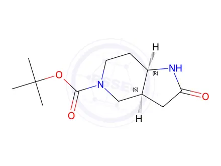 Chemical structure of Tert-butyl (3aS,7aR)-2-oxooctahydro-5H-pyrrolo[3,2-c]pyridine-5-carboxylate