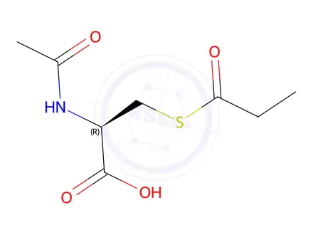 Chemical structure of N-Acetyl-S-propionyl-L-cysteine